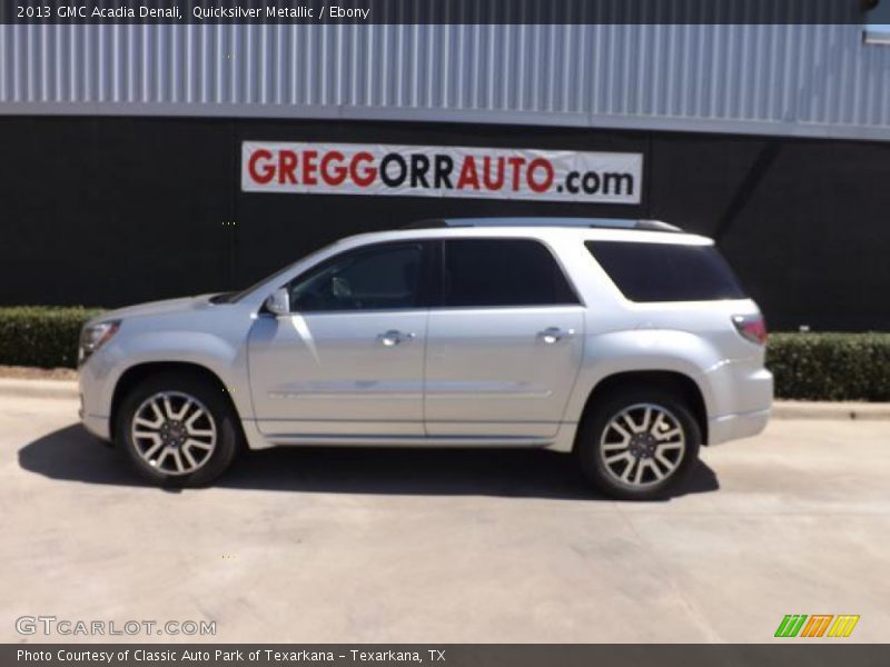 Quicksilver Metallic / Ebony 2013 GMC Acadia Denali