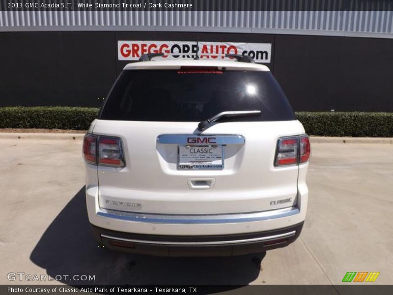 White Diamond Tricoat / Dark Cashmere 2013 GMC Acadia SLT