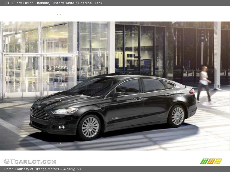 Oxford White / Charcoal Black 2013 Ford Fusion Titanium