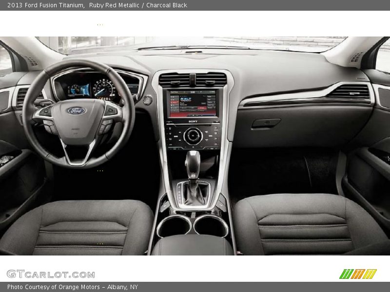 Ruby Red Metallic / Charcoal Black 2013 Ford Fusion Titanium