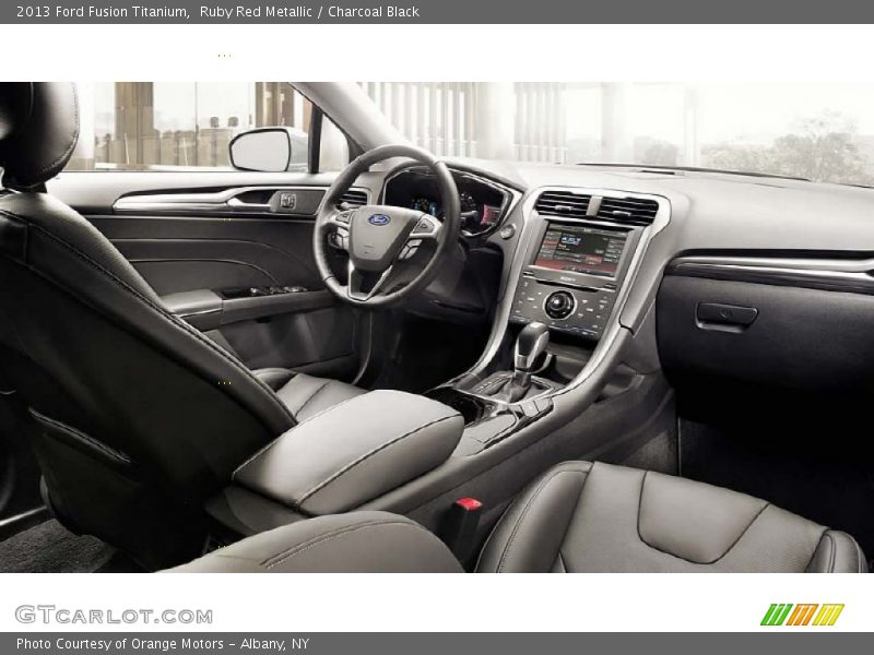 Ruby Red Metallic / Charcoal Black 2013 Ford Fusion Titanium