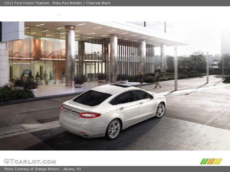 Ruby Red Metallic / Charcoal Black 2013 Ford Fusion Titanium