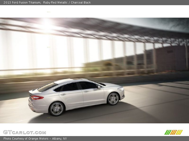 Ruby Red Metallic / Charcoal Black 2013 Ford Fusion Titanium