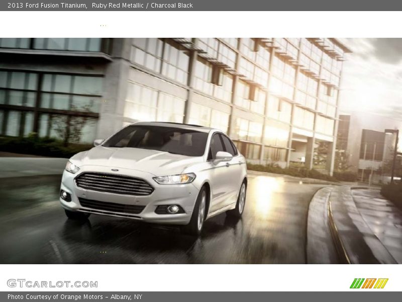 Ruby Red Metallic / Charcoal Black 2013 Ford Fusion Titanium