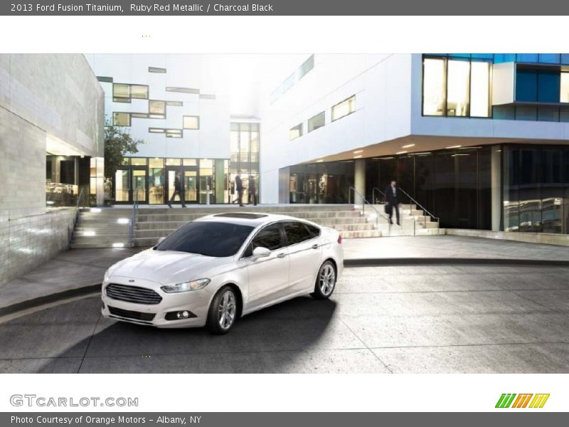 Ruby Red Metallic / Charcoal Black 2013 Ford Fusion Titanium