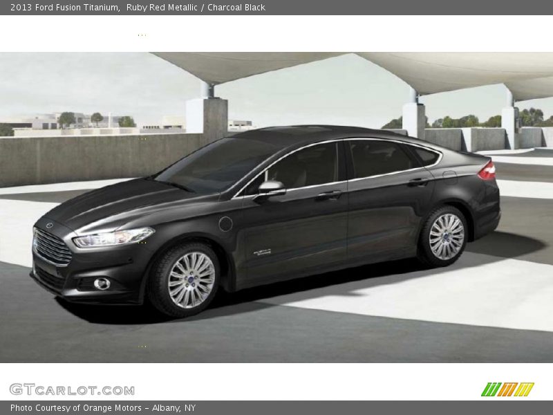 Ruby Red Metallic / Charcoal Black 2013 Ford Fusion Titanium
