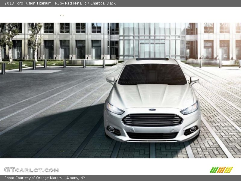 Ruby Red Metallic / Charcoal Black 2013 Ford Fusion Titanium