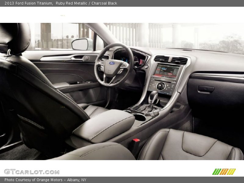 Ruby Red Metallic / Charcoal Black 2013 Ford Fusion Titanium