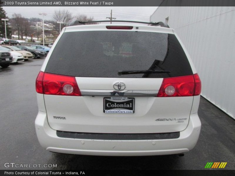 Blizzard White Pearl / Taupe 2009 Toyota Sienna Limited AWD