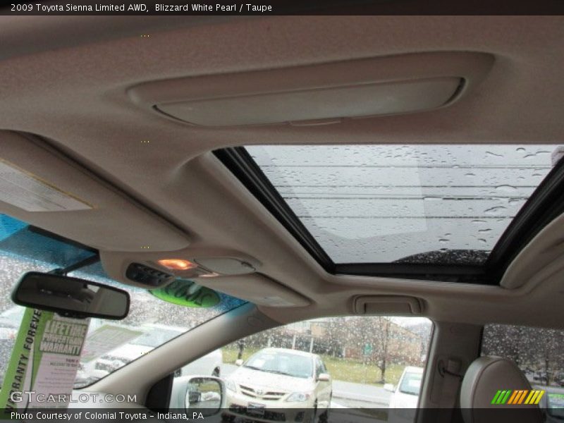 Blizzard White Pearl / Taupe 2009 Toyota Sienna Limited AWD