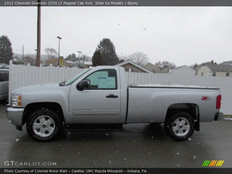 Silver Ice Metallic / Ebony 2012 Chevrolet Silverado 1500 LT Regular Cab 4x4