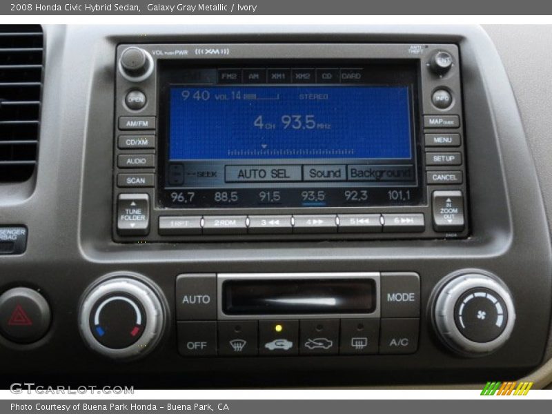 Controls of 2008 Civic Hybrid Sedan