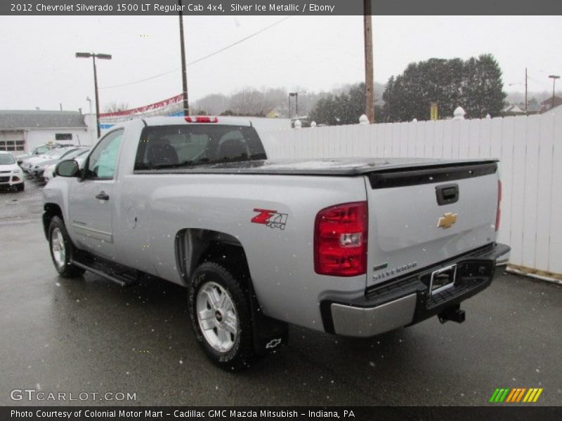 Silver Ice Metallic / Ebony 2012 Chevrolet Silverado 1500 LT Regular Cab 4x4