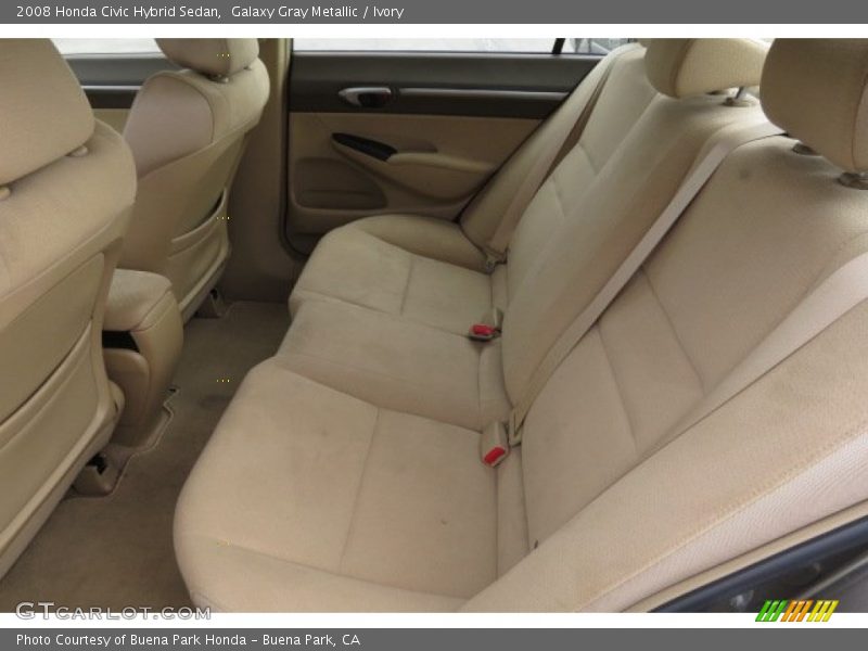 Rear Seat of 2008 Civic Hybrid Sedan