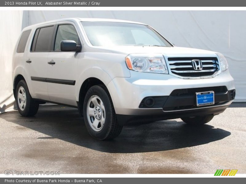 Alabaster Silver Metallic / Gray 2013 Honda Pilot LX