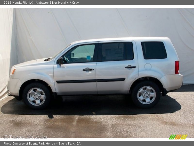 Alabaster Silver Metallic / Gray 2013 Honda Pilot LX