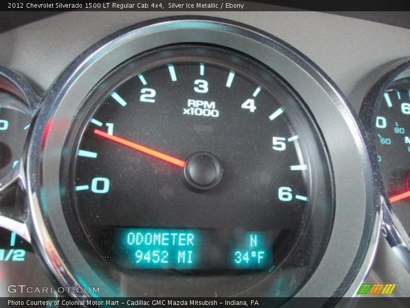 Silver Ice Metallic / Ebony 2012 Chevrolet Silverado 1500 LT Regular Cab 4x4
