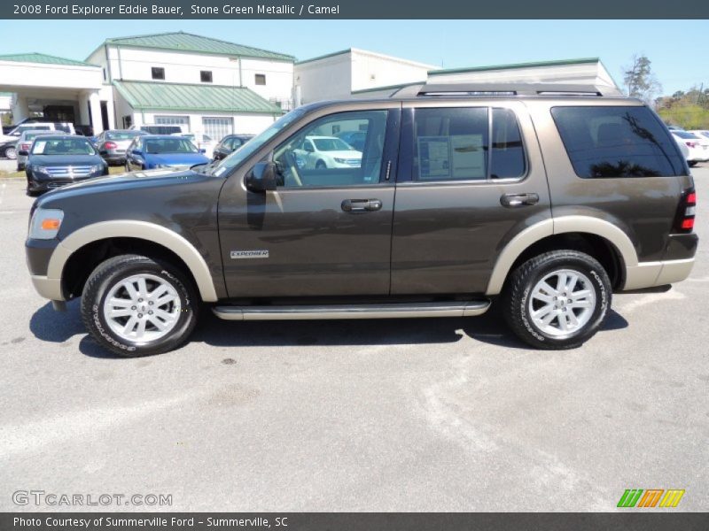 Stone Green Metallic / Camel 2008 Ford Explorer Eddie Bauer