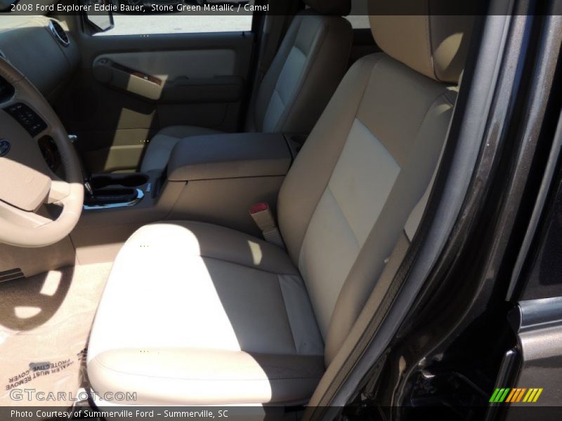 Stone Green Metallic / Camel 2008 Ford Explorer Eddie Bauer