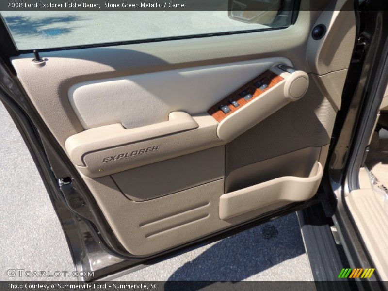 Stone Green Metallic / Camel 2008 Ford Explorer Eddie Bauer