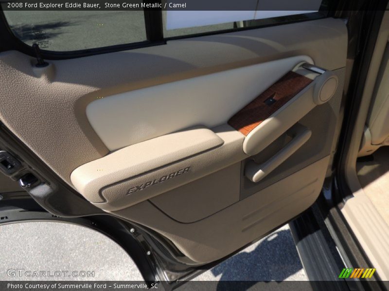Stone Green Metallic / Camel 2008 Ford Explorer Eddie Bauer