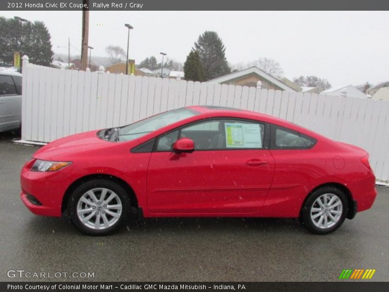 Rallye Red / Gray 2012 Honda Civic EX Coupe