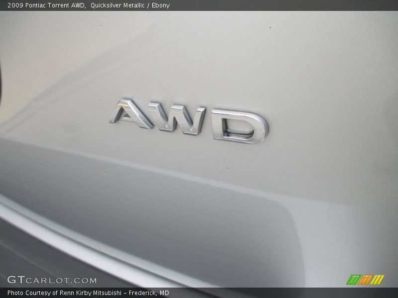 Quicksilver Metallic / Ebony 2009 Pontiac Torrent AWD