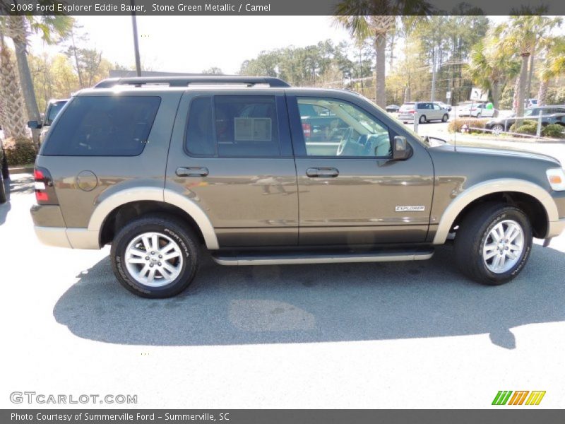 Stone Green Metallic / Camel 2008 Ford Explorer Eddie Bauer