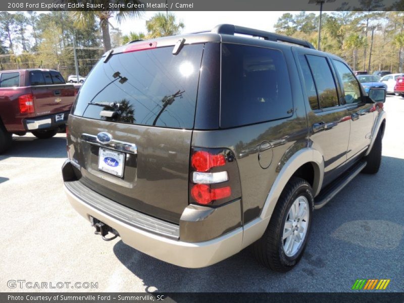 Stone Green Metallic / Camel 2008 Ford Explorer Eddie Bauer