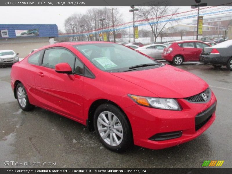 Rallye Red / Gray 2012 Honda Civic EX Coupe