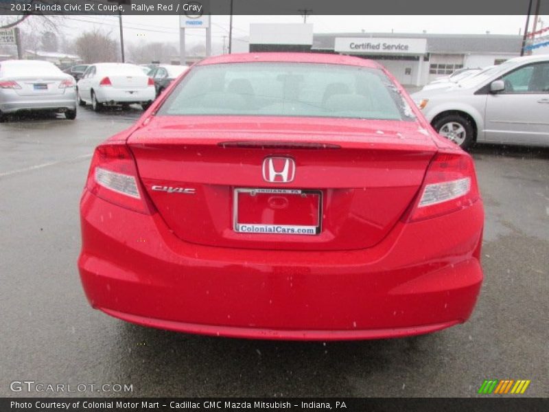 Rallye Red / Gray 2012 Honda Civic EX Coupe