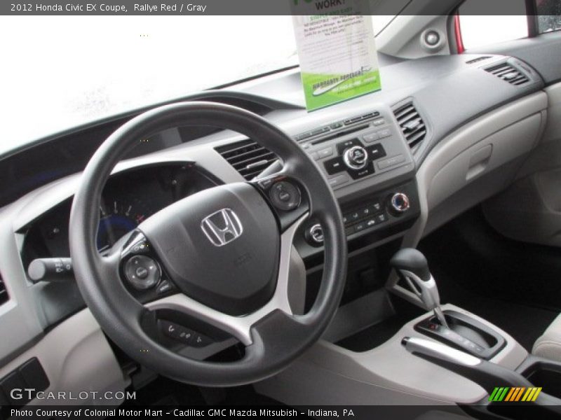 Rallye Red / Gray 2012 Honda Civic EX Coupe