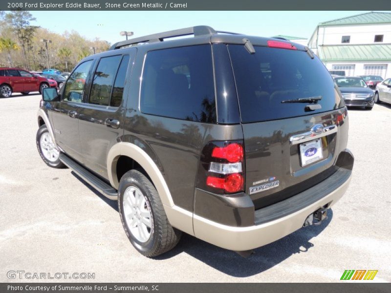 Stone Green Metallic / Camel 2008 Ford Explorer Eddie Bauer