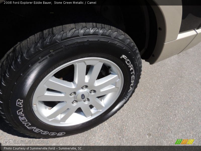 Stone Green Metallic / Camel 2008 Ford Explorer Eddie Bauer