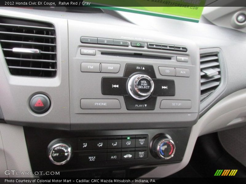 Rallye Red / Gray 2012 Honda Civic EX Coupe