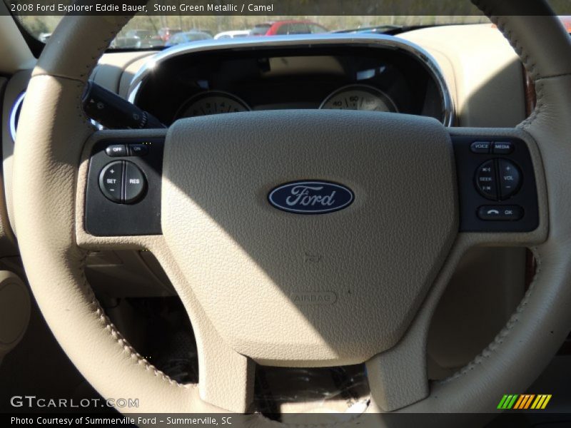 Stone Green Metallic / Camel 2008 Ford Explorer Eddie Bauer