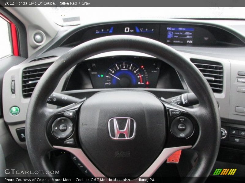 Rallye Red / Gray 2012 Honda Civic EX Coupe