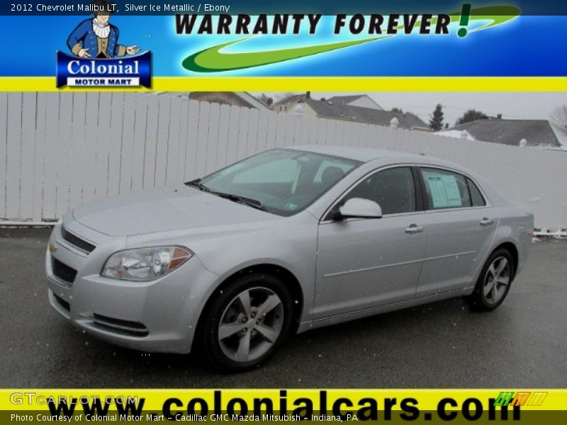 Silver Ice Metallic / Ebony 2012 Chevrolet Malibu LT