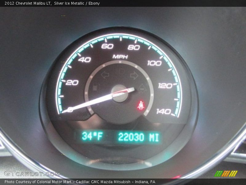 Silver Ice Metallic / Ebony 2012 Chevrolet Malibu LT