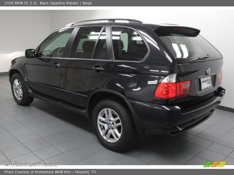 Black Sapphire Metallic / Beige 2006 BMW X5 3.0i