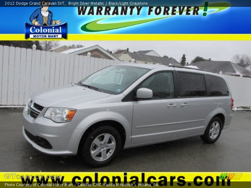 Bright Silver Metallic / Black/Light Graystone 2012 Dodge Grand Caravan SXT