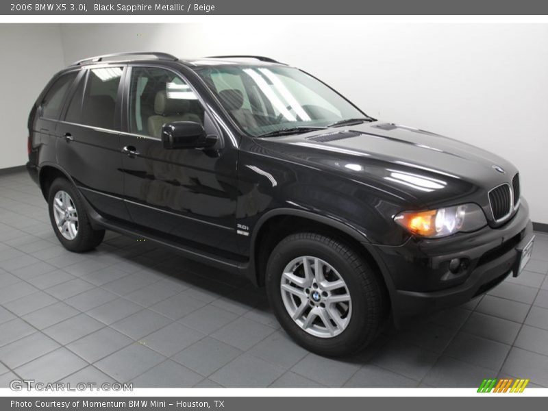 Black Sapphire Metallic / Beige 2006 BMW X5 3.0i