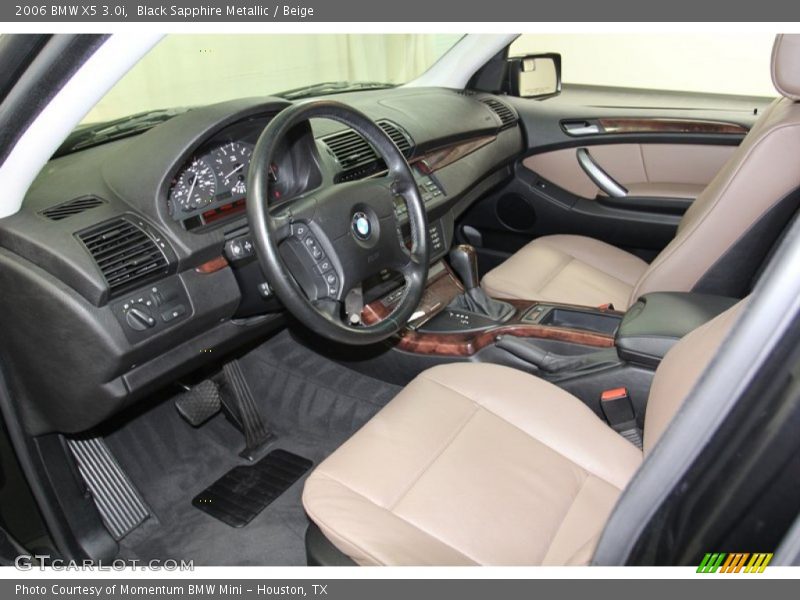 Black Sapphire Metallic / Beige 2006 BMW X5 3.0i