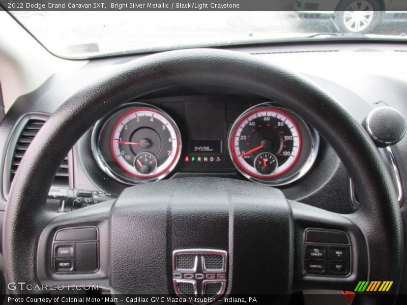 Bright Silver Metallic / Black/Light Graystone 2012 Dodge Grand Caravan SXT