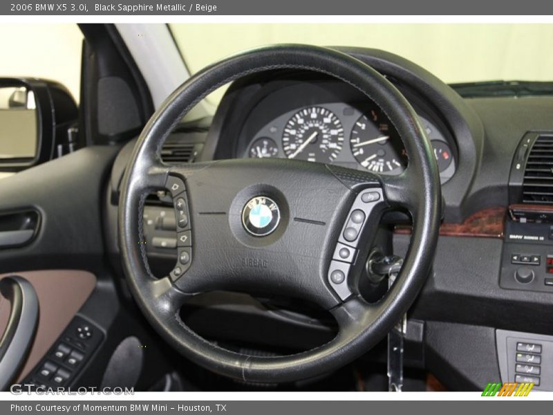 Black Sapphire Metallic / Beige 2006 BMW X5 3.0i