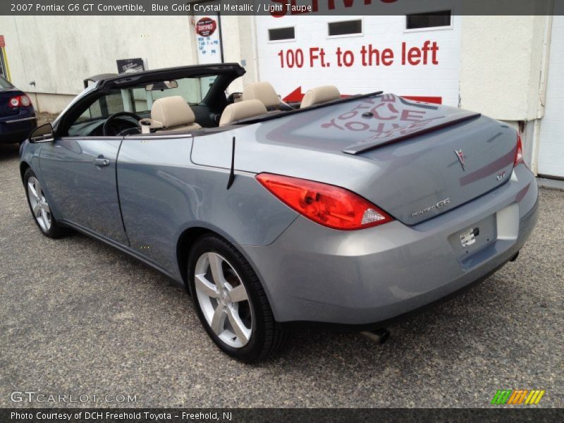 Blue Gold Crystal Metallic / Light Taupe 2007 Pontiac G6 GT Convertible