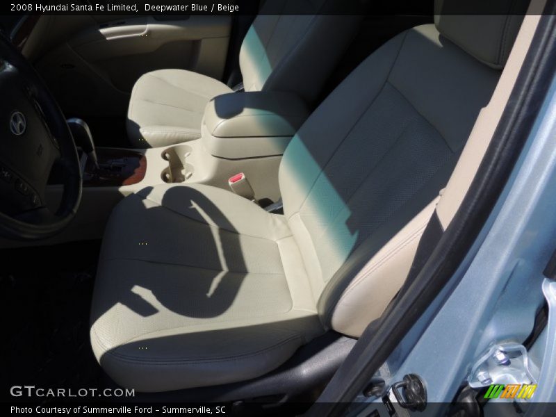 Deepwater Blue / Beige 2008 Hyundai Santa Fe Limited