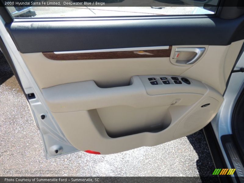 Deepwater Blue / Beige 2008 Hyundai Santa Fe Limited
