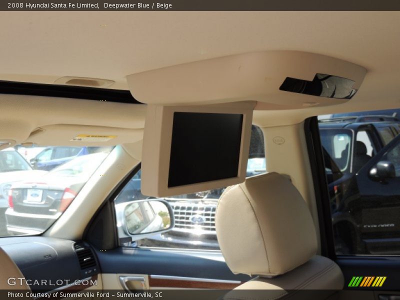 Deepwater Blue / Beige 2008 Hyundai Santa Fe Limited