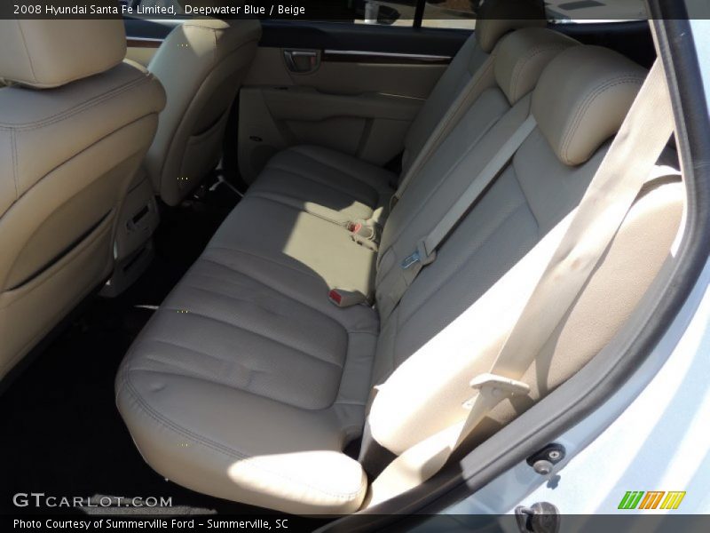 Deepwater Blue / Beige 2008 Hyundai Santa Fe Limited